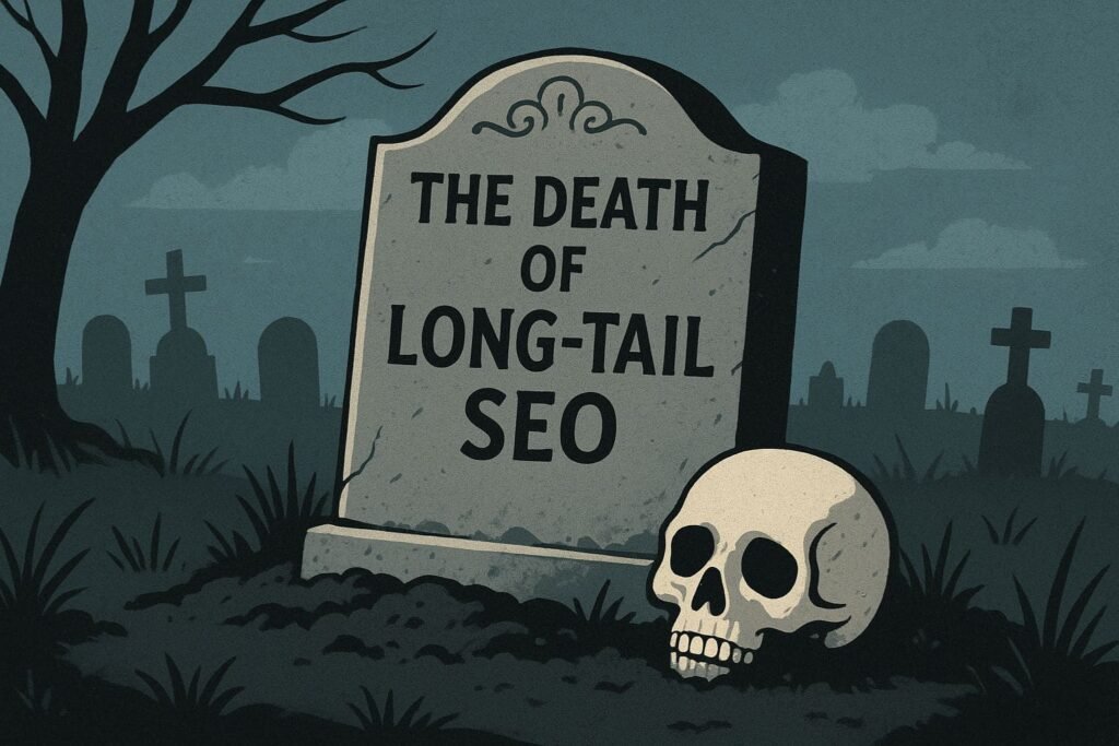 This image tells about the death of long-tail seo with introduction of google's ai overview