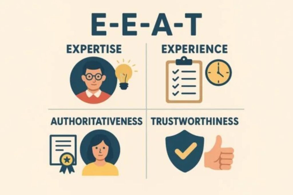 This image is of the E-E-A-T framework of google
