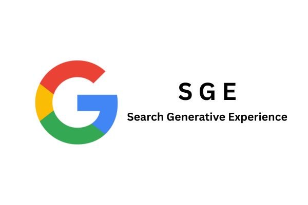 Google logo next to the text SGE, which stands for Search Generative Experience