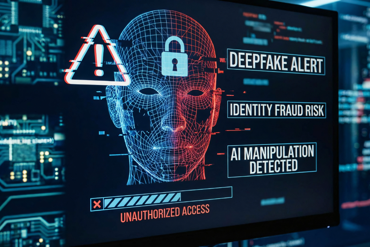 AI detects manipulation with deepfake detection and credibility risk indicators.